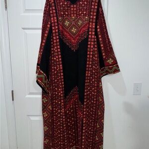 Traditional Red and Black Embroidered thobe